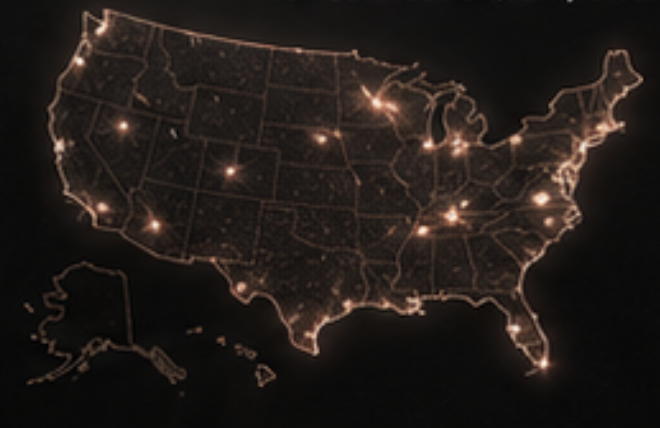 United States map showing Menopause Baddie chapters nationwide